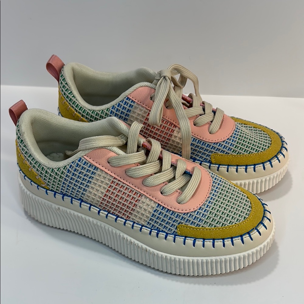 Colorful Nicole Miller NY Woven Platform Sneakers size 7